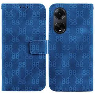 For OPPO A98 5G / F23 5G India Double 8-shaped Embossed Leather Phone Case(Blue)