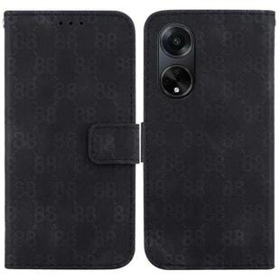 For OPPO A98 5G / F23 5G India Double 8-shaped Embossed Leather Phone Case(Black)