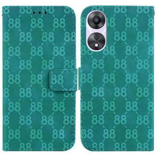For OPPO A58 5G / A78 5G Double 8-shaped Embossed Leather Phone Case(Green)