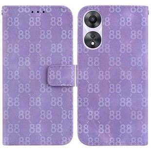 For OPPO A58 5G / A78 5G Double 8-shaped Embossed Leather Phone Case(Purple)