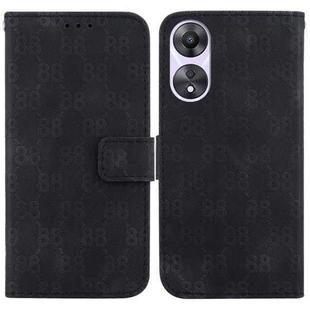 For OPPO A58 5G / A78 5G Double 8-shaped Embossed Leather Phone Case(Black)