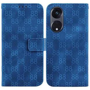 For OPPO A57 5G/A57 4G/A77 5G/K10 5G Double 8-shaped Embossed Leather Phone Case(Blue)