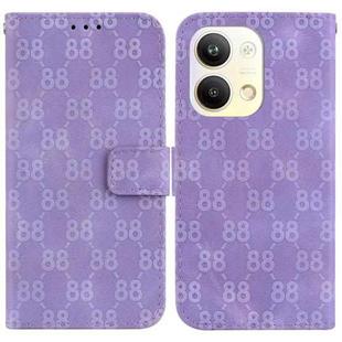 For OPPO Reno9 Pro Double 8-shaped Embossed Leather Phone Case(Purple)