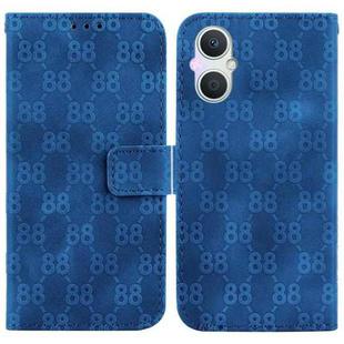 For OPPO A96 5G / Reno7 Z 5G Double 8-shaped Embossed Leather Phone Case(Blue)