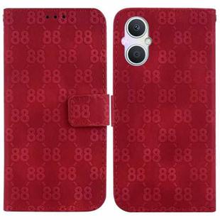 For OPPO A96 5G / Reno7 Z 5G Double 8-shaped Embossed Leather Phone Case(Red)