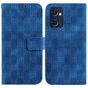 For OPPO Reno7 5G Global / Find X5 Lite Double 8-shaped Embossed Leather Phone Case(Blue)