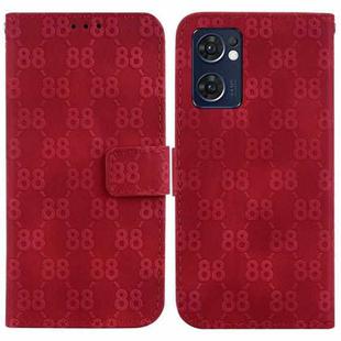 For OPPO Reno7 5G Global / Find X5 Lite Double 8-shaped Embossed Leather Phone Case(Red)