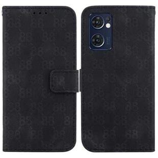 For OPPO Reno7 5G Global / Find X5 Lite Double 8-shaped Embossed Leather Phone Case(Black)