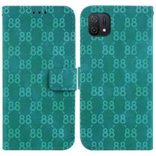 For OPPO A16K Double 8-shaped Embossed Leather Phone Case(Green)