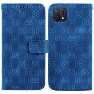 For OPPO A16K Double 8-shaped Embossed Leather Phone Case(Blue)