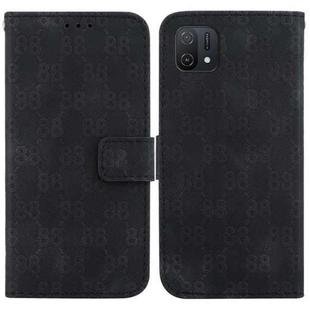 For OPPO A16K Double 8-shaped Embossed Leather Phone Case(Black)