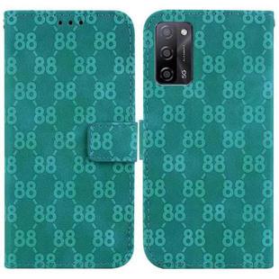 For OPPO A55 5G/A53s 5G/A54 4G/A16 Double 8-shaped Embossed Leather Phone Case(Green)