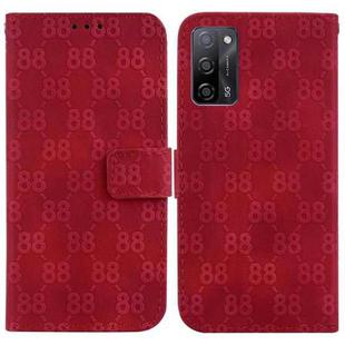 For OPPO A55 5G/A53s 5G/A54 4G/A16 Double 8-shaped Embossed Leather Phone Case(Red)