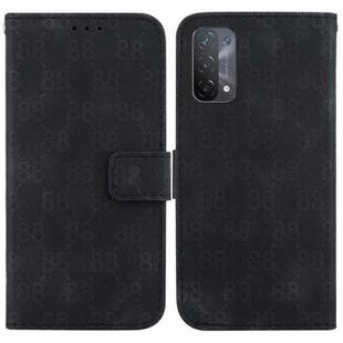 For OPPO A74 5G / A93 5G / A54 5G Double 8-shaped Embossed Leather Phone Case(Black)