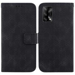 For OPPO A74 4G / F19 4G Double 8-shaped Embossed Leather Phone Case(Black)