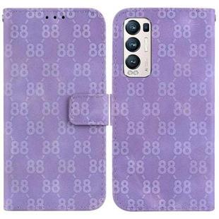 For OPPO Find X3 Neo / Reno5 Pro+ 5G Double 8-shaped Embossed Leather Phone Case(Purple)