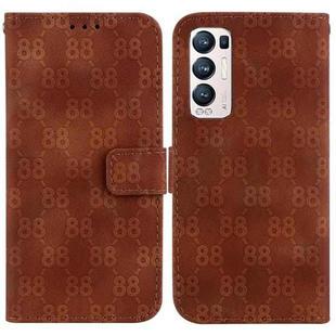 For OPPO Find X3 Neo / Reno5 Pro+ 5G Double 8-shaped Embossed Leather Phone Case(Brown)