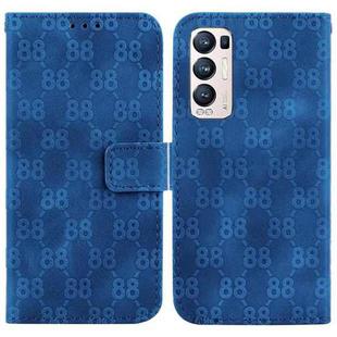 For OPPO Find X3 Neo / Reno5 Pro+ 5G Double 8-shaped Embossed Leather Phone Case(Blue)