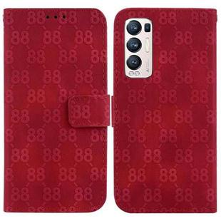 For OPPO Find X3 Neo / Reno5 Pro+ 5G Double 8-shaped Embossed Leather Phone Case(Red)