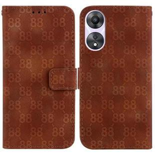For OPPO A78 4G Double 8-shaped Embossed Leather Phone Case(Brown)
