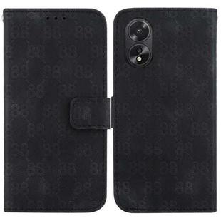For OPPO A38 4G / A18 Double 8-shaped Embossed Leather Phone Case(Black)