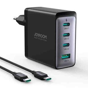 JOYROOM JR-TCG04 100W USB+3 x Type-C GaN Multi-port Charger Set, Specification:EU Plug(Black)