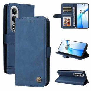 For OPPO K12 Skin Feel Life Tree Metal Button Leather Phone Case(Blue)