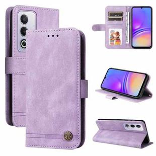 For OPPO A3 Pro 5G Global / India Skin Feel Life Tree Metal Button Leather Phone Case(Purple)