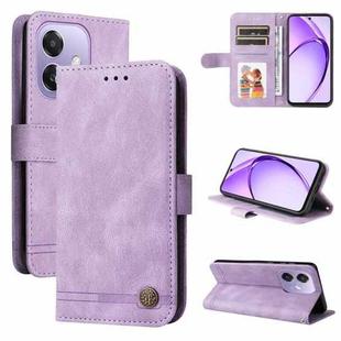 For OPPO A3x 4G / A3x 5G India Skin Feel Life Tree Metal Button Leather Phone Case(Purple)