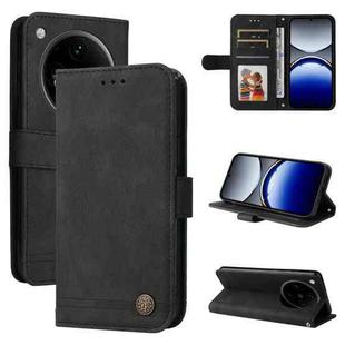 For OPPO Find X8 Pro Skin Feel Life Tree Metal Button Leather Phone Case(Black)