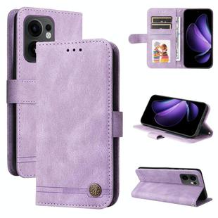 For OPPO Reno13 F 4G / 5G Skin Feel Life Tree Metal Button Leather Phone Case(Purple)