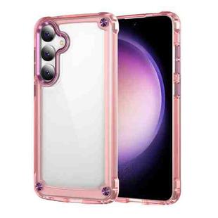 For Samsung Galaxy S24 5G Skin Feel TPU + PC Phone Case(Transparent Pink)