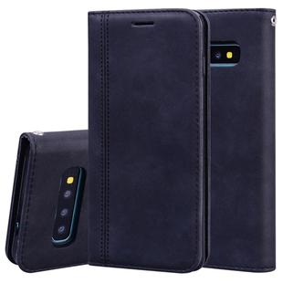 For Samsung Galaxy S10 Frosted Business Magnetic Horizontal Flip PU Leather Case with Holder & Card Slot & Lanyard(Black)