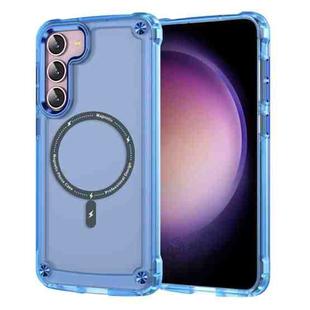 For Samsung Galaxy S23+ 5G Skin Feel TPU + PC MagSafe Magnetic Phone Case(Transparent Blue)