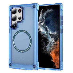 For Samsung Galaxy S24 Ultra 5G Skin Feel TPU + PC MagSafe Magnetic Phone Case(Transparent Blue)