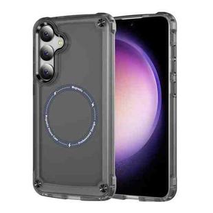 For Samsung Galaxy S25+ 5G Skin Feel TPU + PC MagSafe Magnetic Phone Case(Transparent Black)