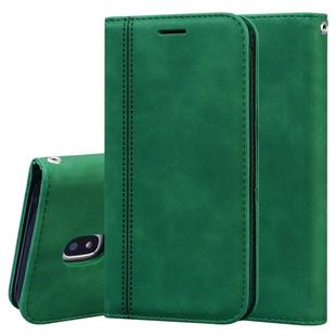 For Samsung Galaxy J5 / J530 (EU) Frosted Business Magnetic Horizontal Flip PU Leather Case with Holder & Card Slot & Lanyard(Green)