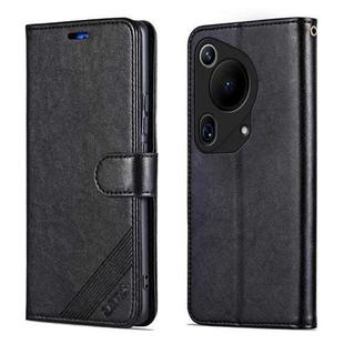 For Huawei Pura 70 Ultra AZNS Sheepskin Texture Flip Leather Phone Case(Black)