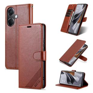 For OPPO K11 5G AZNS Sheepskin Texture Flip Leather Phone Case(Brown)
