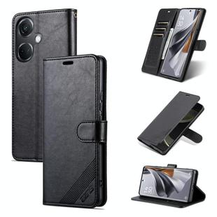 For OPPO K11 5G AZNS Sheepskin Texture Flip Leather Phone Case(Black)