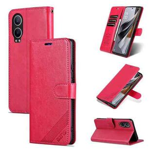 For OPPO K12x 5G AZNS Sheepskin Texture Flip Leather Phone Case(Red)