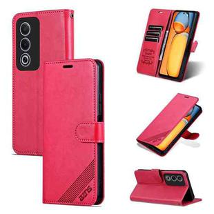 For OPPO K12x 5G Global AZNS Sheepskin Texture Flip Leather Phone Case(Red)