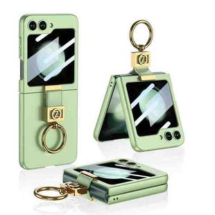 For Samsung Galaxy Z Flip5 GKK Ultra-thin Z Ring Holder PC Phone Case(Matcha Green)