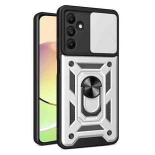For Samsung Galaxy A15 Sliding Camera Cover Design TPU+PC Phone Case(Silver)