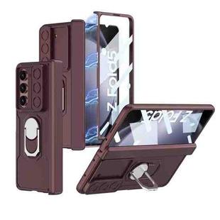 For Samsung Galaxy Z Fold5 GKK Integrated Folding Armored Shell PC Phone Case(Wine Red)