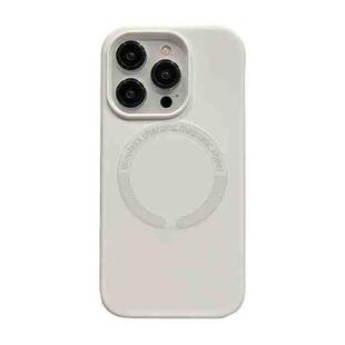 For iPhone 15 Pro Magsafe Magnetic Silicone Phone Case(White)