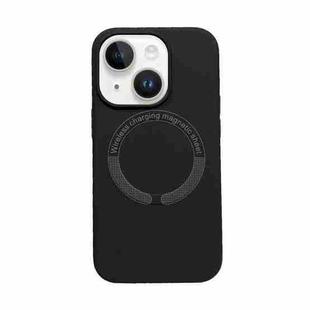 For iPhone 15 Plus Magsafe Magnetic Silicone Phone Case(Black)