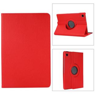For Samsung Galaxy Tab A9 360 Degrees Rotation Holder Litchi Texture Leather Tablet Case(Red)