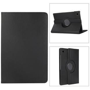For Samsung Galaxy Tab A9 360 Degrees Rotation Holder Litchi Texture Leather Tablet Case(Black)