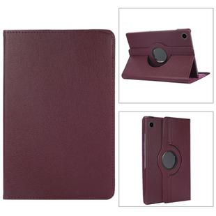 For Samsung Galaxy Tab A9+ 360 Degrees Rotation Holder Litchi Texture Leather Tablet Case(Purple)